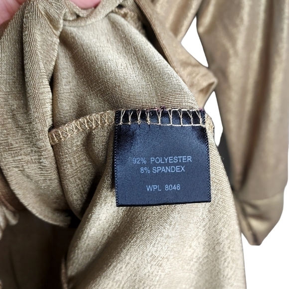 International CONCEPTS WOMENS GOLD BUTTON DOWN TOP SIZE SMALL - Picture 3 of 5